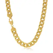 Sterling Silver & 9ct Yellow Gold 55cm Curb Chain