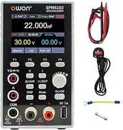 OWON SPM6103 Lab Power Supply 60V 10A 2 in 1 DC Power Supply and Adjustable Multimeter Lab Power Supply with 2.8" LCD Display, 4 1/2" Multimeter USB Support and SCPI