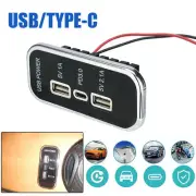 Universal 3 Ports Usb Type-C Pd 2.1A 1A Car Charger Socket Power Adapter Tool (for: Volkswagen)
