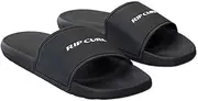 [Rip Curl] Mens Side Slide Open Toe Summer Flip Flops Thongs Sliders - Black