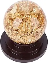 1pc Crystal Gourd Ornament Gold Decor Sphere Decor Decorative Sphere Decorative Large Globe Ornament Decorations Decoration Party Supply Creative Craft Festival Prop Golden Crystal