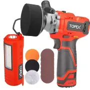 TOPEX 12V Cordless Polisher & Lithium-Ion LED Torch w/ Battery & Charger