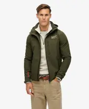 Hooded Soft Shell Trekker Jacket | Army Khaki