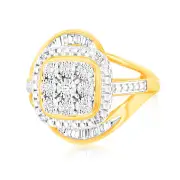 Luminesce Lab Grown 1/6 Carat Diamond Ring in 9ct Yellow Gold, S