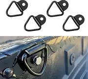 leediga 4 PCS Car V-Shape Rings, Metal Tie-Down Anchors, Cargo Tie Down Hooks, Bolt-on Tools Kits, Anchors Replacements, Auto Multifunctional Hook, Universal for Most Cars, SUVs, Trucks (Black)