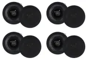 8) Rockville CC4T Black 4" Commercial 70v Ceiling Speakers For Restaurant/Bar