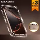 3X MAXSHIELD Fr iPhone 16 Pro Max 15 14 Plus 13 12 Edge Sides Screen Protector