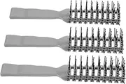 SHERCHPRY 3pcs Massage Comb for Curly Hair Brush with Scalp Massager Wide Tooth Comb for Styling Enhance Curl Bounce Scalp Health Durable Design Grey