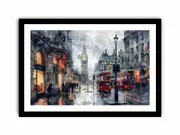 London Clock Tower Canvas Framed Art