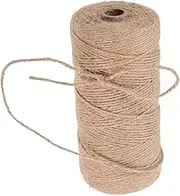 NULYLU 1 Roll Natural Jute Twine Durable Garden Twine for Crafting Wrapping Packing Gardening Macrame and Knitting Strong Flexible String for DIY Projects and Holiday Decorations