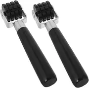 2pcs Car Audio Sound Insulation Wheel Cars Auto Sound Deadening Material Wallpaper Remover Scoring Tool Leather Roller Tool Sound Processing Tools Soundproofing Roller Black Alloy