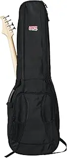 Gator Cases 4G Series Gig Bag For Two Bass Guitars with Adjustable Backpack Straps; Fits Two Precision or Jazz Bass Style Bass Guitars (GB-4G-BASSX2),Black