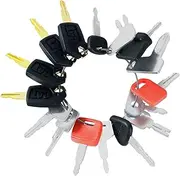 Yasashii 16 Heavy Equipment Keys Set Fits CAT, Case, JD, Komatsu, Kubota, Yanmar, Daewoo, Hyster, Takeuchi, Heavy Construction Equipment Ignition Key Set