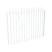 ProtectorAl 1201 - 1500 x 1200mm Pearl White Aluminium Garden Gate Loop Top