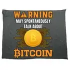 Warning V2 May Spontaneously Talk About Bitcoin - Kitchen Cloth Dish Tea Towel