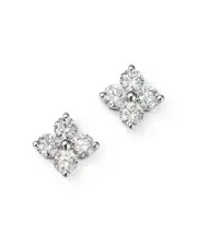 Bloomingdale's Fine Collection Diamond Clover Stud Earrings in 14K White Gold, 2.0 tcw