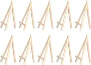 Respicefinem 10Pcs Canvas Stand 6 1 Inches Height Pine Multifunctional Foldable Mini Easel Stand for Painting Photos Postcard Ideal for Artists Beginners Students and Kids
