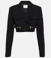 [Dion Lee] Dion Lee Interlock belted cropped blazer AU 10 black