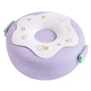 1000ml Cartoon Donut Lunch Box Portable Baby Fruit Box Student Lunch Box For Dining Out Work School Picnic Purple