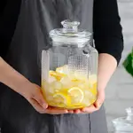 青玻璃密封罐大容量儲物罐玻璃瓶蜂蜜瓶雜糧堅果罐泡酒泡菜瓶