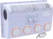 12V/24V RV Air Conditioner Evaporator Assembly,Air Conditioner Set 360° Evaporator for Car,Caravan,Truck,Bus,Motorhome,32 Aluminum Cores,H-Type Expansion Valve,80W Copper Wire Motor,24V