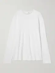 [The Row] The Row - Kabira Oversized Brushed Cotton-jersey T-shirt - White - small small White
