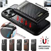For iPhone 16 15 14 13 12 ProMax Plus Magsafe Magnetic Wallet Card Holder Cover
