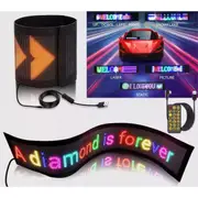 Matrix Panel Screen Scrolling LED Sign Display APP Control Light Shop Car 9x37cm
