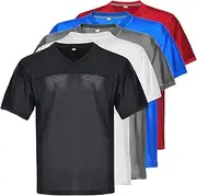 [Aumudle] Men Blank Plain Football Jersey Practice Team Sports Uniforms Hip Hop Hipster Short Sleeve Mesh Pullover Shirts S-3XL