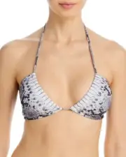 Norma Kamali Jason Snake Print Bikini Top 30C 322