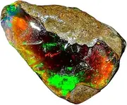 [LARA GEMS STONES AND JEWELLERS] 10.10Cts Natural A+ Raw Ethiopian Opal for DIY & Jewelry Making, Vibrant Fire Play Welo Opal, 11x15x9mm, 11X15X09MM, Loose Gemstone