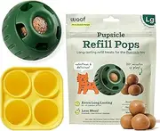 WOOF Starter Pack - Interactive Toys for Boredom - Treat Molds Silicone - Chicken-Flavored Healthy Treats - Pupsicle Enrichment Toy - Large Dog Toys - 25-75 lbs