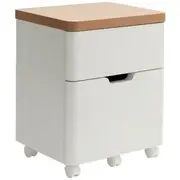 Marstrand 2-Drawer Pedestal Oak and White