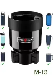 Car Cup Holder Expander, Adjustable Base for Yeti, Hydro Flasks, Large Bottles