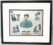 19x16" Matted & Framed BETTY BOOP as CINDERELLA LE 10x13" LithoCel MYRON WALDMAN