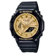 Casio G-Shock GA2100GB-1A Carbon Core Guard Glossy Black / Gold Watch, NWT!
