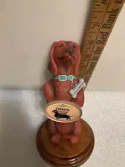 THREE DACHSHUNDS RED ANKLE BITER OTTOS OATMEAL STOUT beer tap handle. WISCONSIN