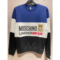 在飛比找蝦皮購物優惠-MOSCHINO 熊 LOGO 義大利 拼接 衛衣 大學T