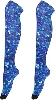 [Joitme] Blue Agate Glitter Knee High Stockings, Thigh High Stockings, Women's Knee Socks, Blue Agate Glitter