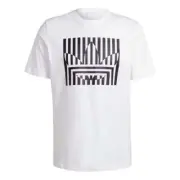 AUTHENTIC ADIDAS TECHNO GFX WHITE T SHIRT IB8708
