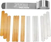 Metal Stamping Kit - Aluminum and Copper Bracelet Blanks With Bending Bar for Jewelry Making - 19 Pieces for Zoom Engraving Tool or Ferric Chloride Etching