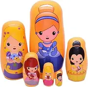 Stacking Nested Set Russian Nesting Dolls Stacking and Wooden Handmade Dolls for Home Decoration Lover Gifts Girlfriend Vanity Decor Handmade Nesting Dolls