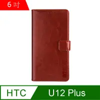 在飛比找PChome24h購物優惠-IN7 瘋馬紋 HTC U12+ (6吋) 錢包式 磁扣側掀