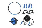 Centra 6 in 1 Fitness Exercise Roller Wheels Set Blue