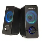 UB3 LED Computer Speakers for Desktop and Laptop - USB Speakers with Loud and