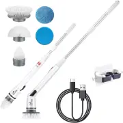 Electric Spin Scrubber, Cordless Shower Scrubber with 5 Replaceable Cleaning ...