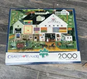 RARE Charles Wysocki 2000 Piece Puzzle Peppercricket Farms Pre-owned Complete
