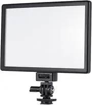 Domary Professional Ultra-Thin LED Video Light Photography Fill Light Adjustable Brightness and Dual Color Temp. Max Brightness 987LM 3300K-5600K CRI95+ for Nikon Panasonic DSLR Camera and