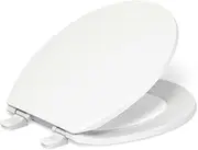 Kohler 20111-0 Brevia Round Toilet Seat, with Grip-Tight Bumpers, Quiet-Close Seat, Quick-Attach Hardware, White