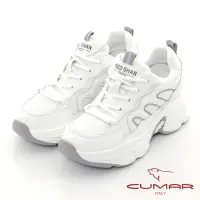 在飛比找momo購物網優惠-【CUMAR】厚底綁帶深口休閒鞋(白色)